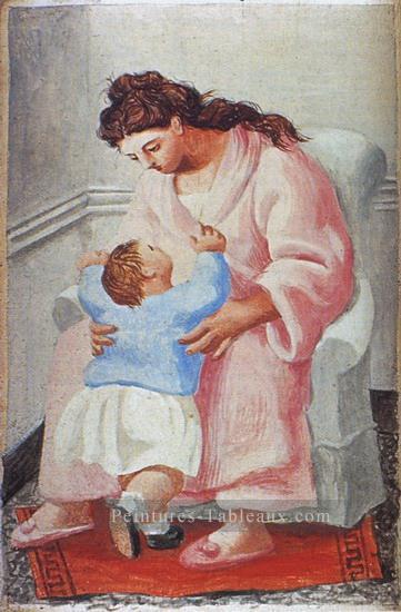 Mere et enfant 2 1921 cubistes Peintures à l'huile